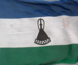 yapboz Lesoto bayrağı